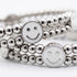Silver x White Luminous Enamel | Smile Bracelet