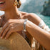 Silver x White Luminous Enamel | Smile Bracelet