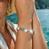 Silver x White Luminous Enamel | Smile Bracelet