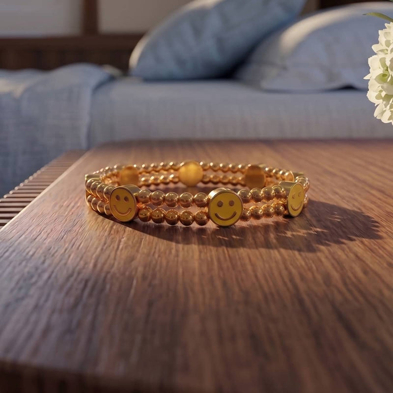 Gold x Sunshine Luminous Enamel | Smile Bracelet