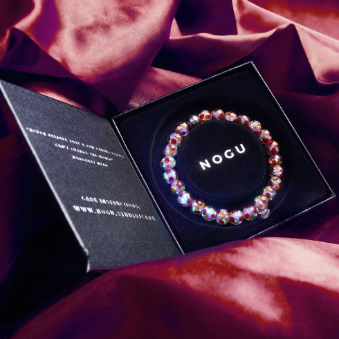 Cherry Grape | Firefly Glass Polka Dot Bracelet