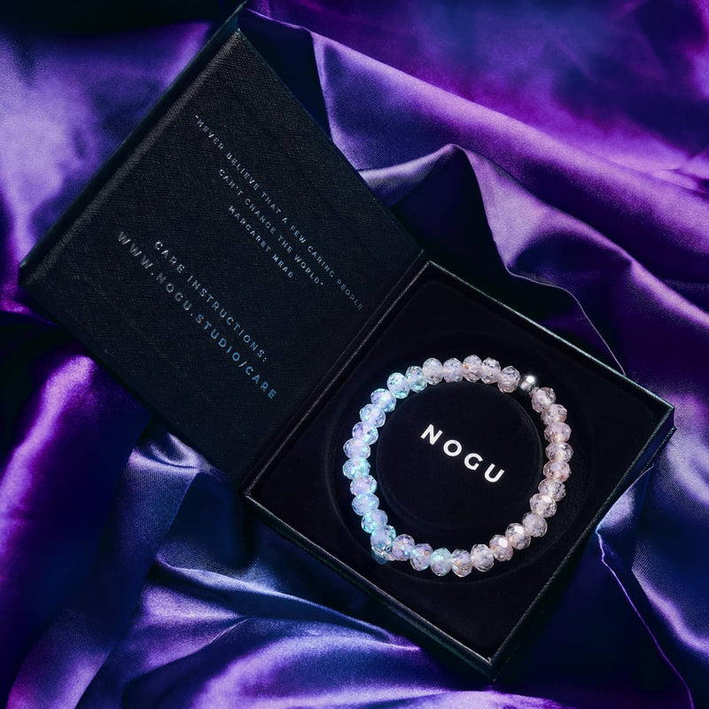 Lavender Frost | Firefly Glass Diamonds Snow Globe Bracelet