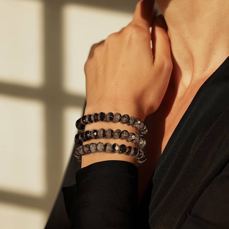 Midnight Aurora | Firefly Glass Diamonds Snow Globe Bracelet