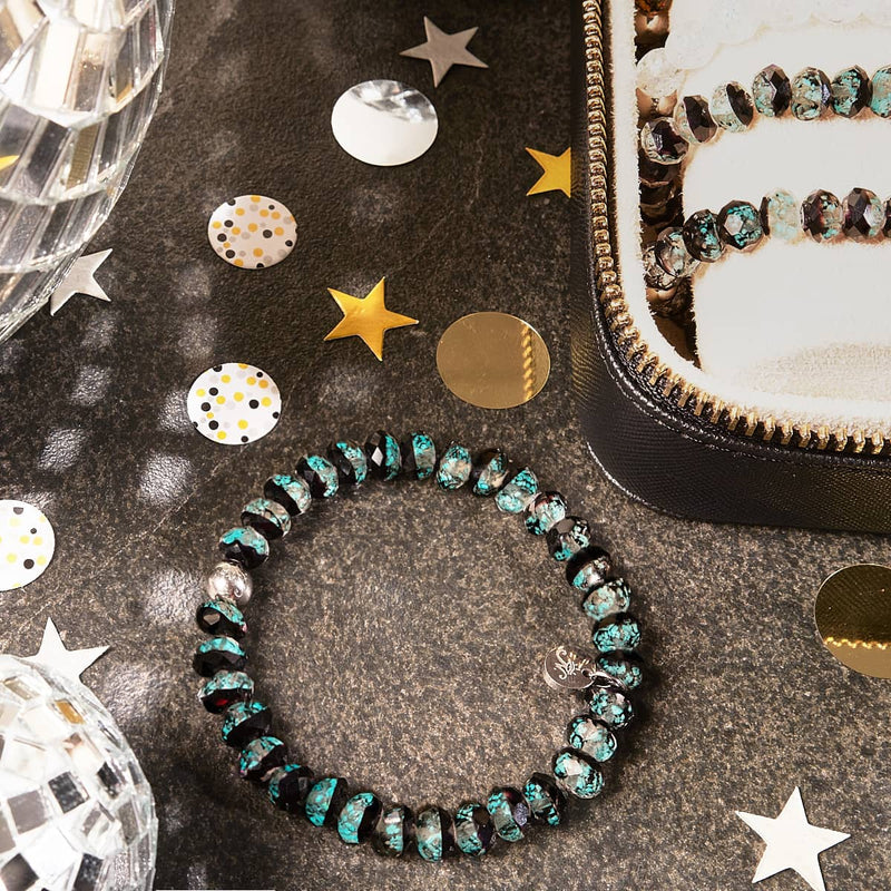 Midnight Aurora | Firefly Glass Diamonds Snow Globe Bracelet