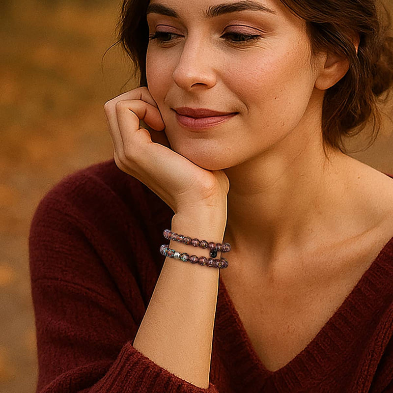 Mystic Purple | Firefly Glass Confetti Bracelet