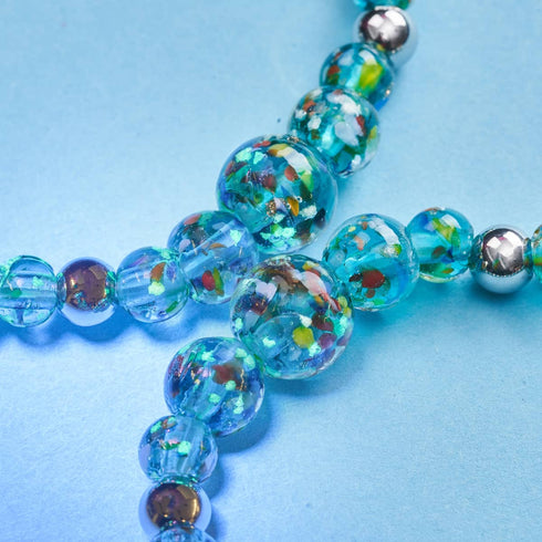 Teal | Firefly Glass Confetti Cascade Bracelet
