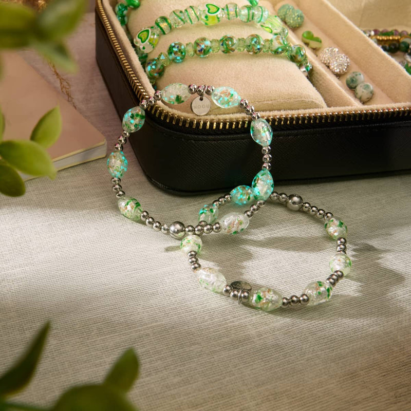 Aurora Leaf | Lunar Glass Essence Bracelet
