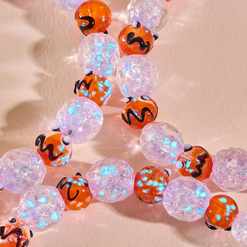 Moonlit Harvest | Firework Glass Pumpkin Bracelet