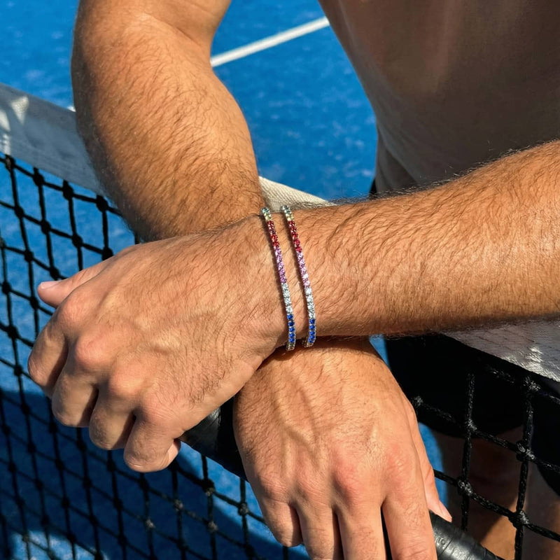 Rhodium x Unicorn Crystal | Tennis Club Bracelet