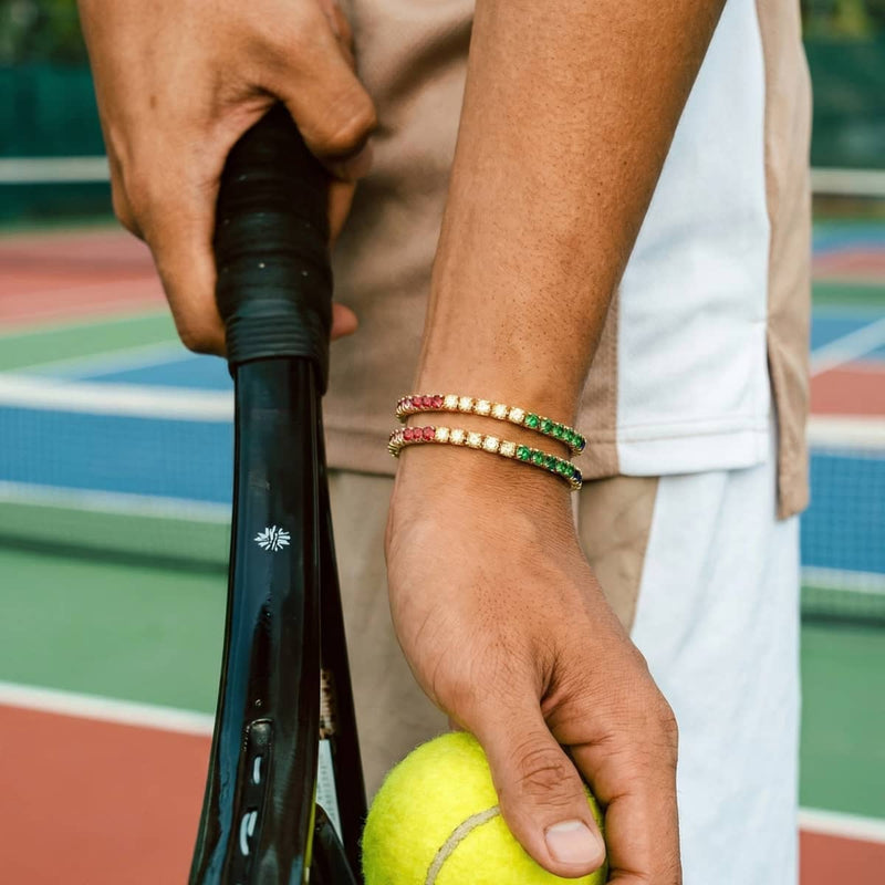 18k Gold x Unicorn Crystal | Tennis Club Bracelet