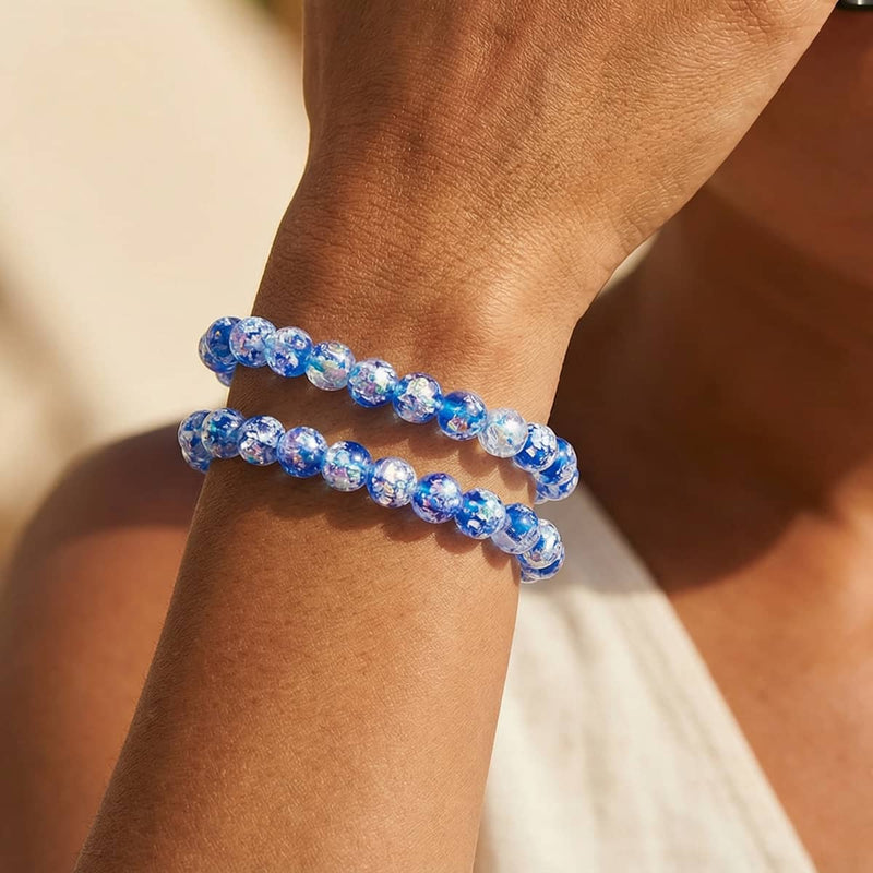 Azure Ice | Firework Glass Ice Drop Bracelet