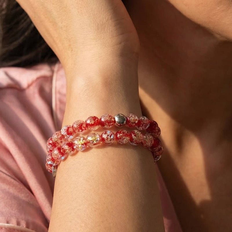 Cherry Ice | Firework Glass Ice Drop Bracelet