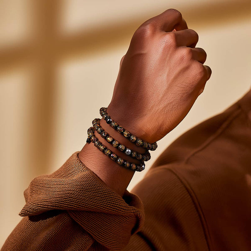 Caramel Ice | Firework Glass Ice Drop Bracelet