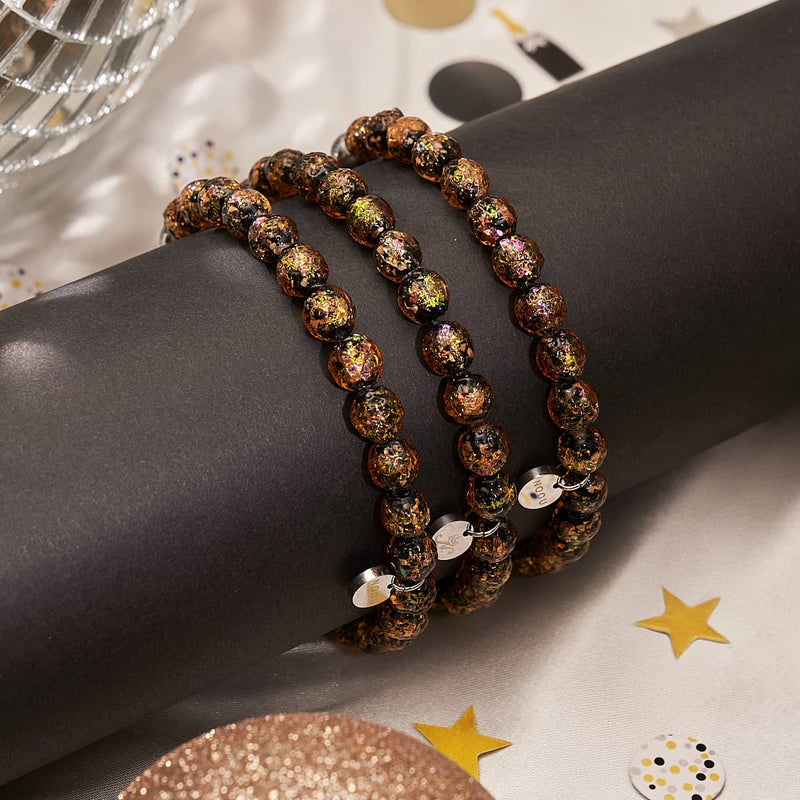 Caramel Ice | Firework Glass Ice Drop Bracelet