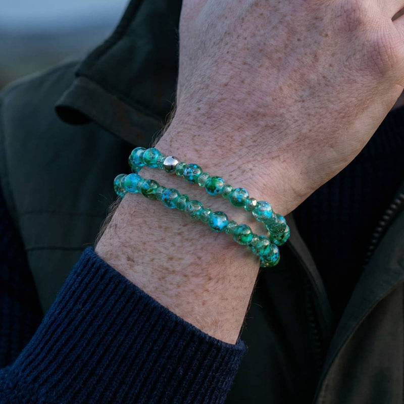 Emerald | Firefly Glass x Crystal Swirl Bracelet