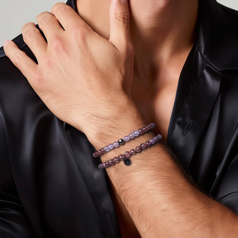 Violet Ombre | 6mm Firefly Glass Bracelet