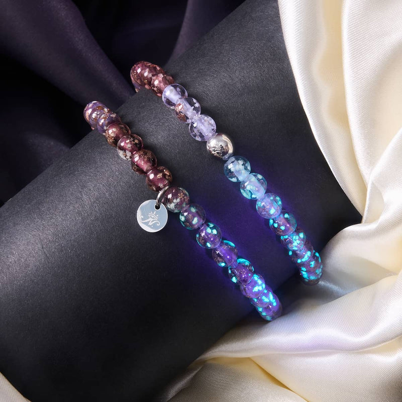 Violet Ombre | 6mm Firefly Glass Bracelet