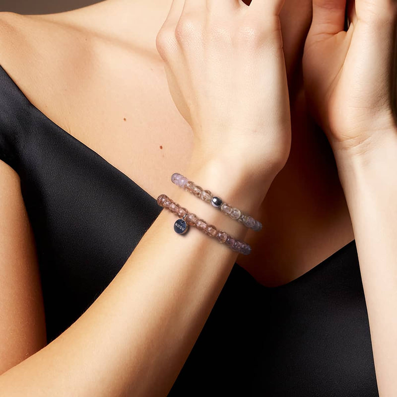 Nude Ombre | 6mm Firefly Glass Bracelet