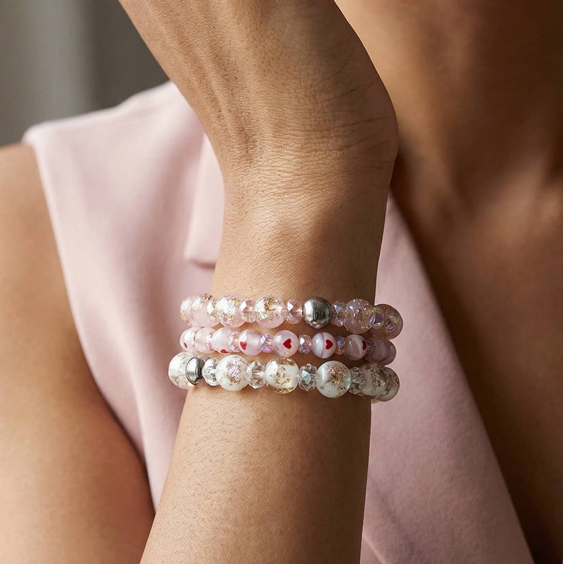 Micro Hearts | Crystal Millefiori Bracelet