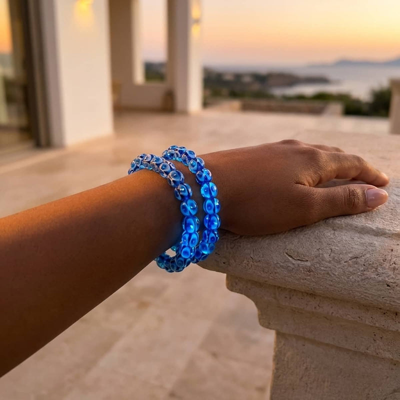 Mediterranean Wave | Firefly Glass Tide Bracelet