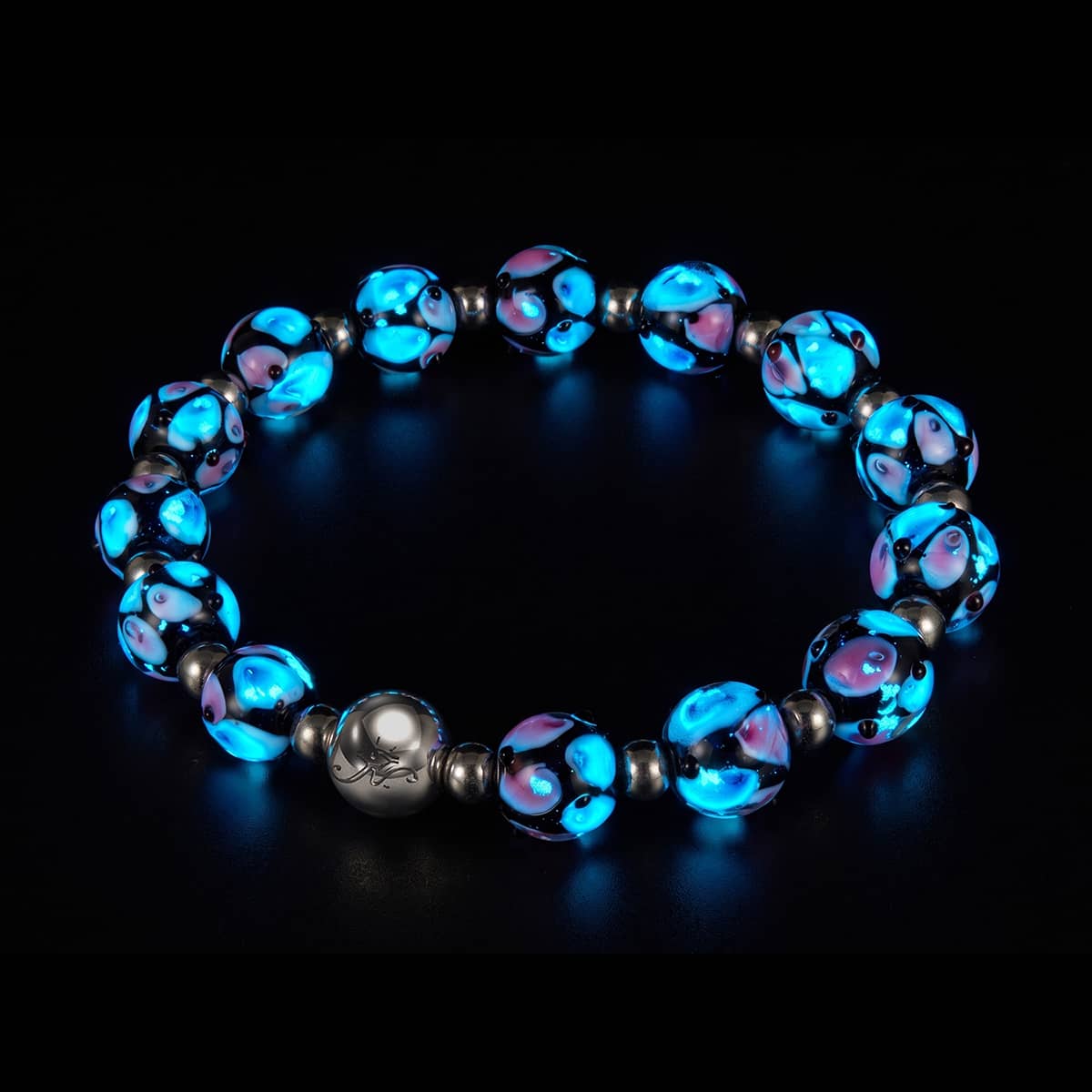 Blueberry | Firefly Glass Tulip Bracelet