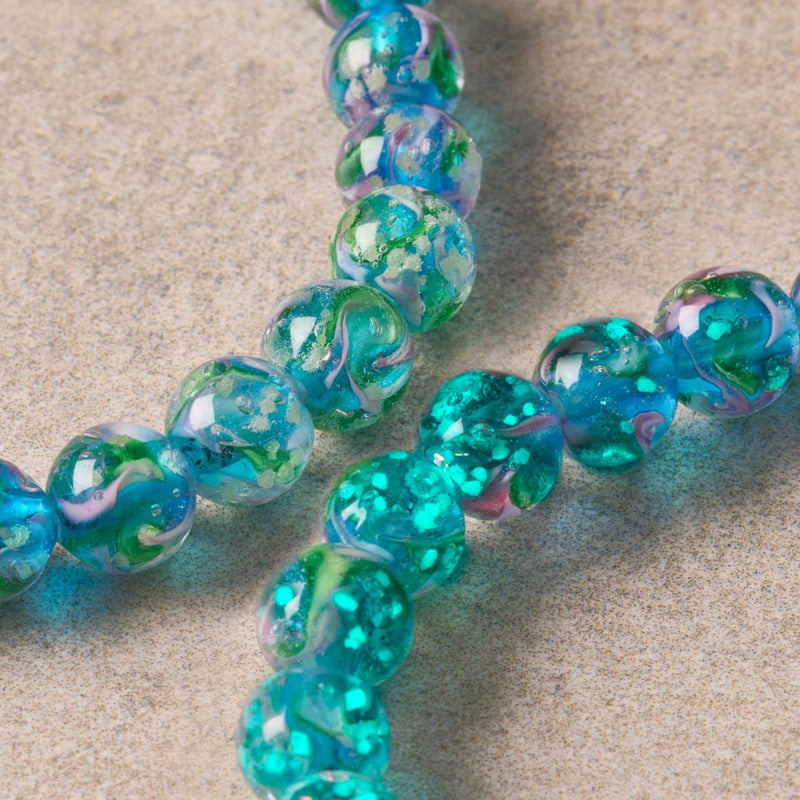 Teal | Firefly Glass Bloomswirl Bracelet