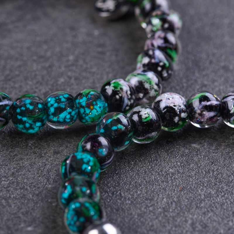 Black | Firefly Glass Bloomswirl Bracelet