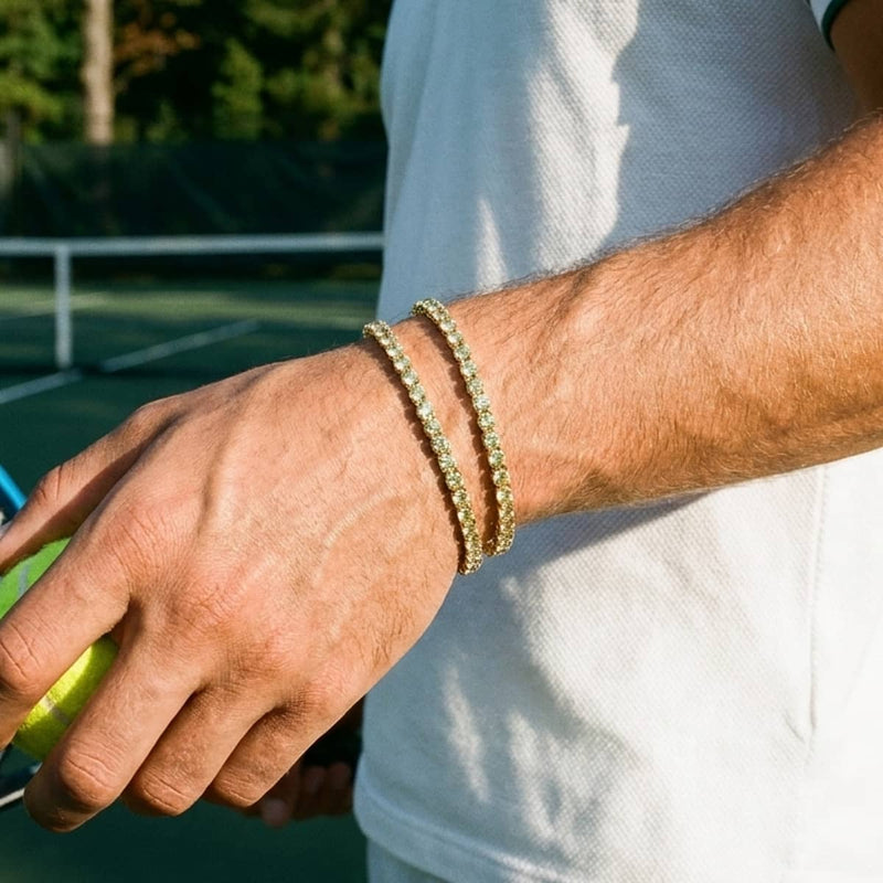 Peridot Crystal x 18k Gold | Tennis Club Bracelet