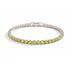 Peridot Crystal x Rhodium | Tennis Club Bracelet