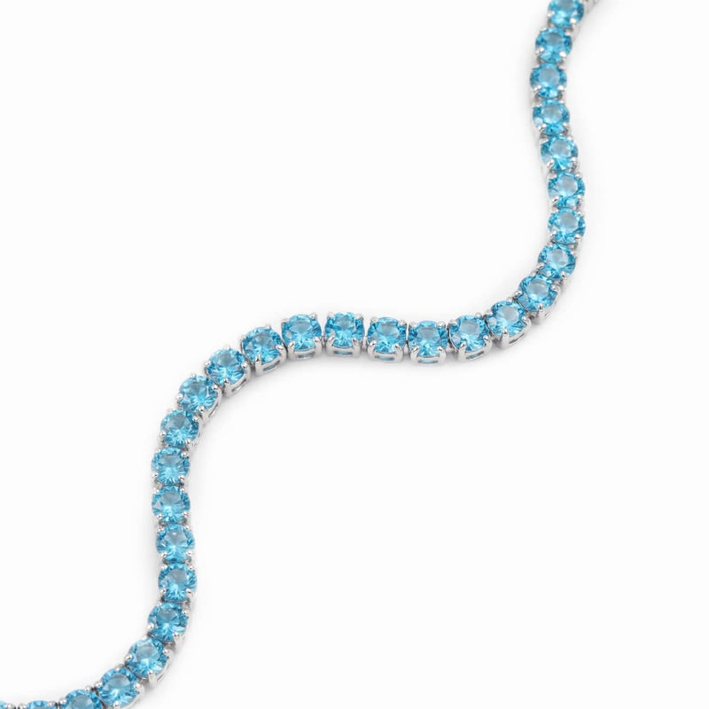 Topaz Crystal x Rhodium | Tennis Club Bracelet