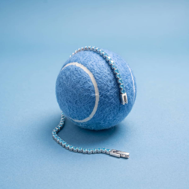Topaz Crystal x Rhodium | Tennis Club Bracelet