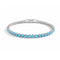Topaz Crystal x Rhodium | Tennis Club Bracelet