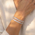 Baguette Cut Crystal x Rhodium | Tennis Bracelet