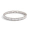 Baguette Cut Crystal x Rhodium | Tennis Bracelet
