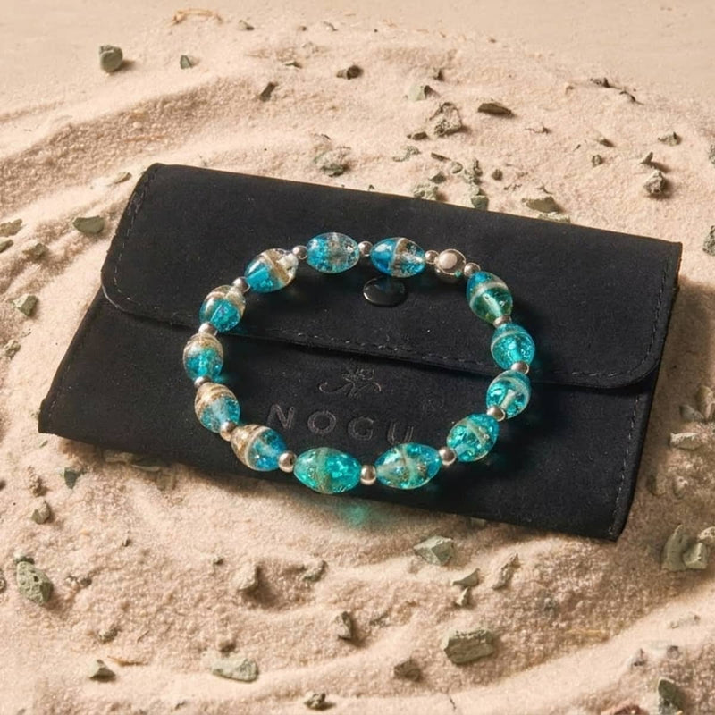 Ocean Tide | Tiger Glass Oval Bracelet