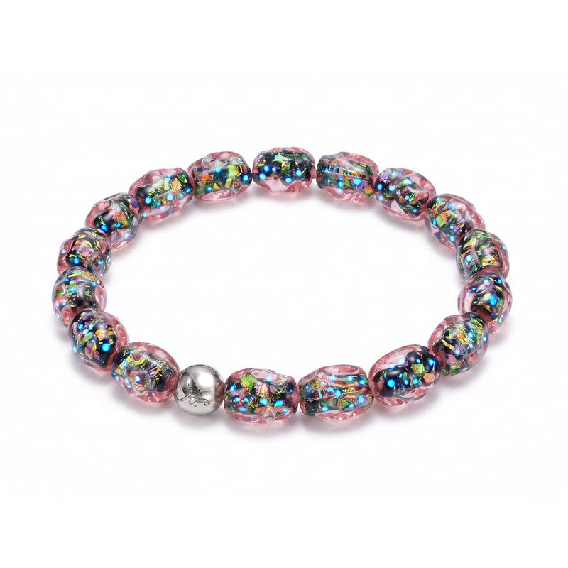 Rosé Potion | Firework Glass Micro Pebble Bracelet