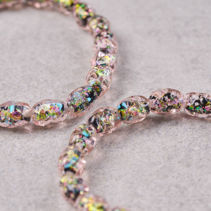 Rosé Potion | Firework Glass Micro Pebble Bracelet