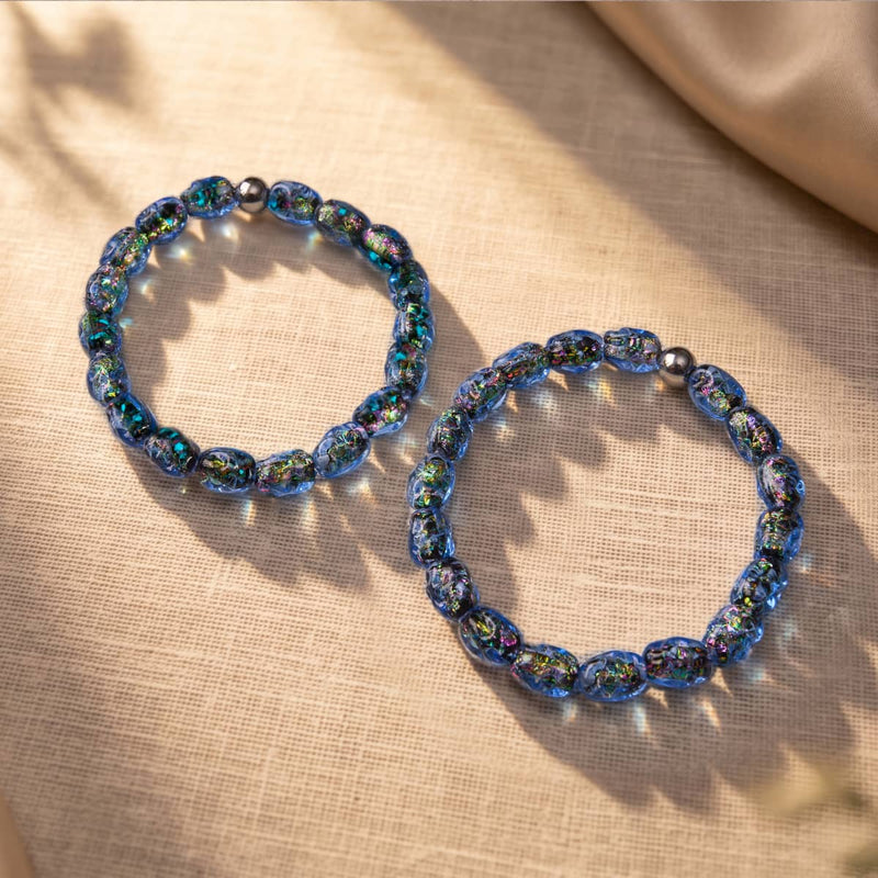 Topaz Potion | Firework Glass Micro Pebble Bracelet
