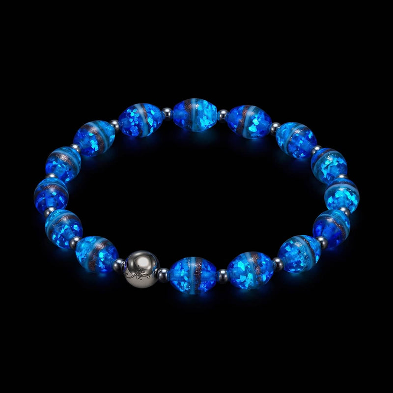 Cobalt Coast | Tiger Glass Oval Bracelet