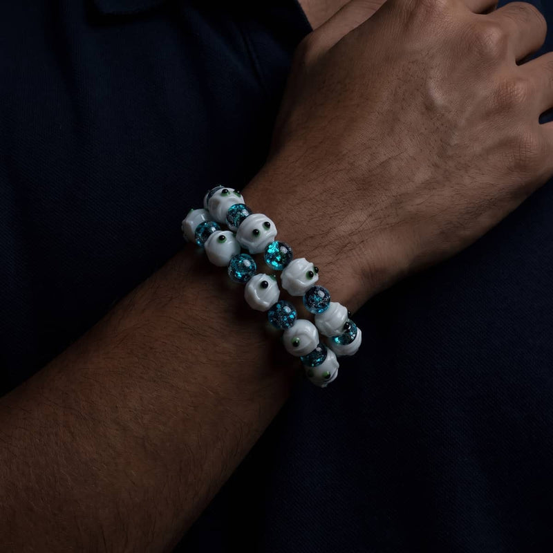 Teal Crypt | Firework Glass Mummy Bracelet