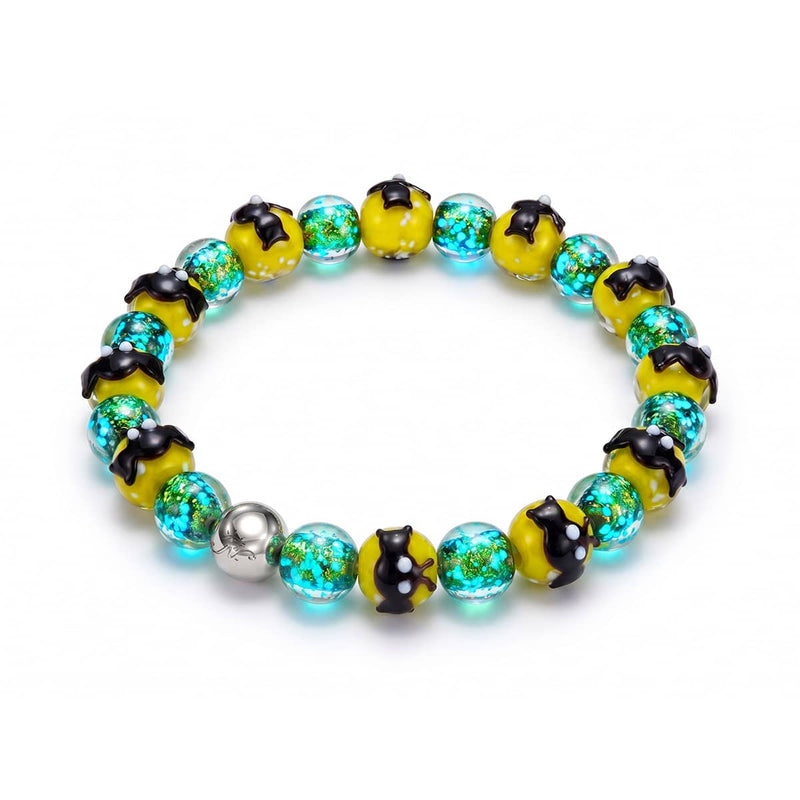 Midnight Flight | Firework Glass Bat Bracelet