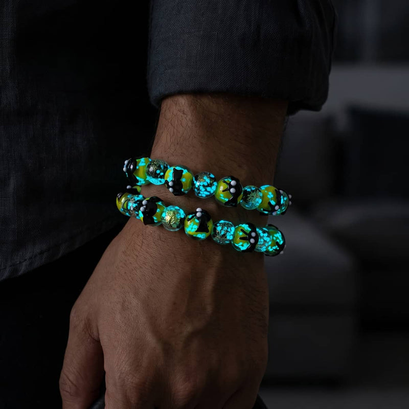 Midnight Flight | Firework Glass Bat Bracelet