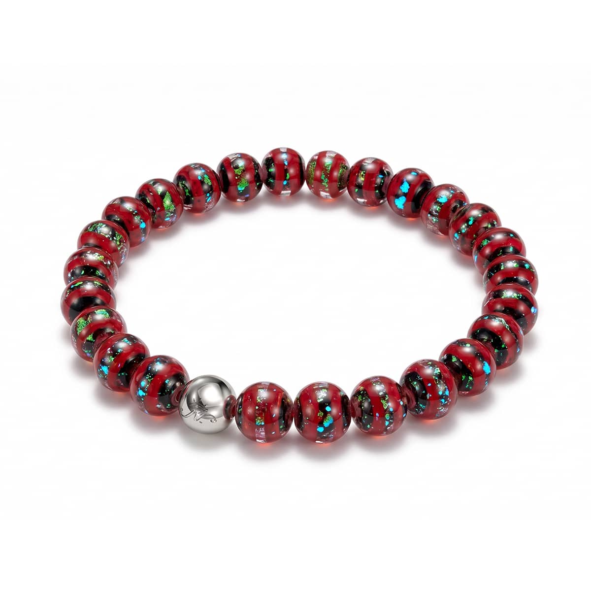 Crimson & Copper | Firework Glass Ribbon Bracelet