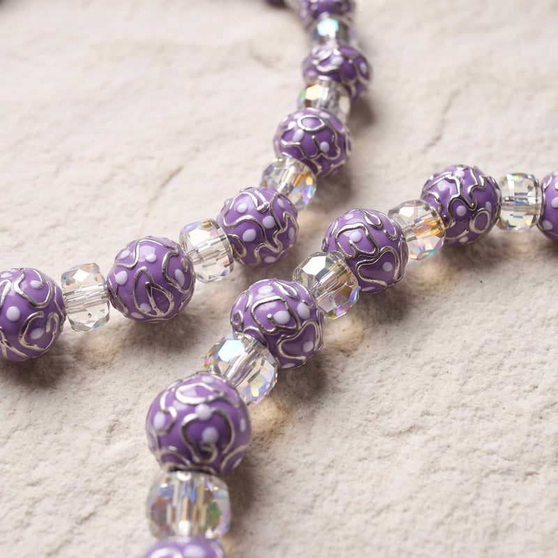 Fleur de Givre | Purple Cloisonné Bracelet