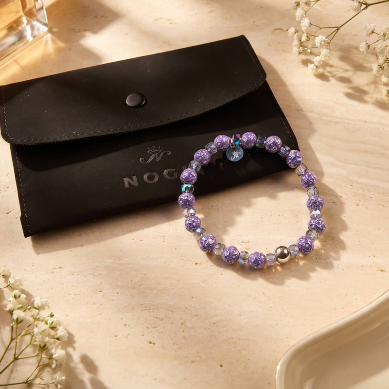 Fleur de Givre | Purple Cloisonné Bracelet