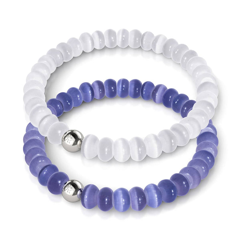 Winter Moon Cheshire Glass Bracelet 2 Set