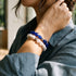 Sapphire Gem Glass Bracelet 2-Set