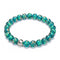 Teal | .925 Sterling Silver | Firefly Glass Bracelet