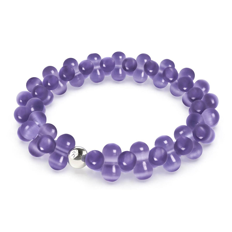 Purple Cloud Cheshire Glass Bubble Bracelet