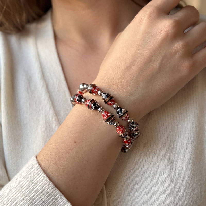 Crimson Current | Tiger Glass Oval Bracelet